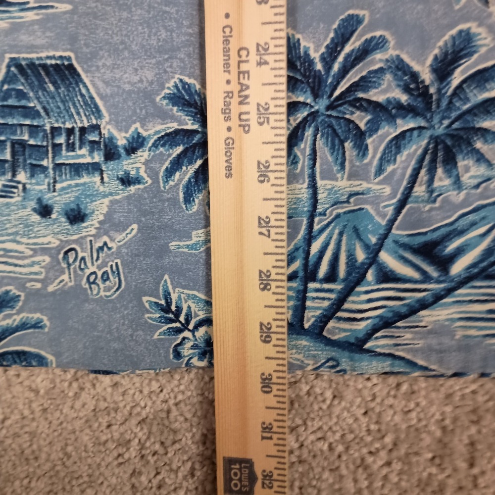 Vintage Island Shores Mens Large Blue‎ AOP Hawaiian Shirt Y2K - Picture 8 of 10